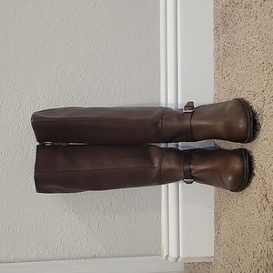 Ralph Lauren Brown Leather Riding Boots Size 8